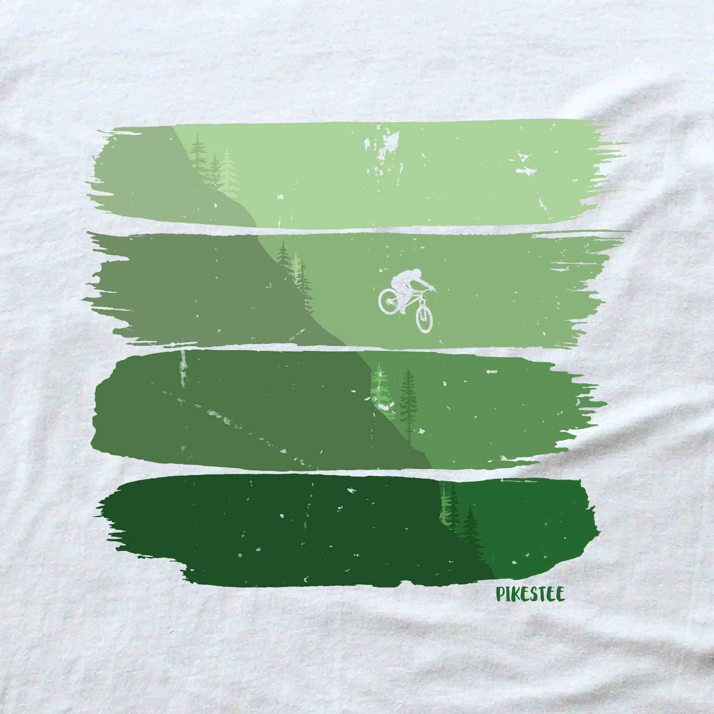 Bike Jump Gradient Trees Back-Print Hoodie