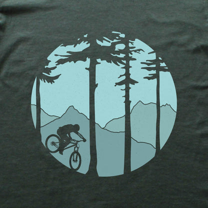 Mountain Biking Round T-shirt