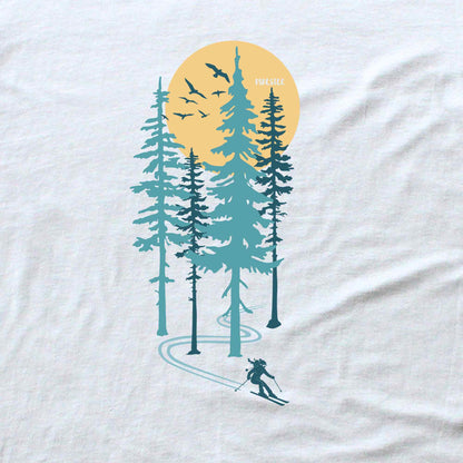 Ski Girl Freeride Forest T-shirt