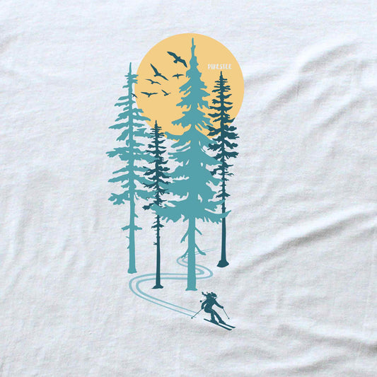 Ski Girl Freeride Forest T-shirt