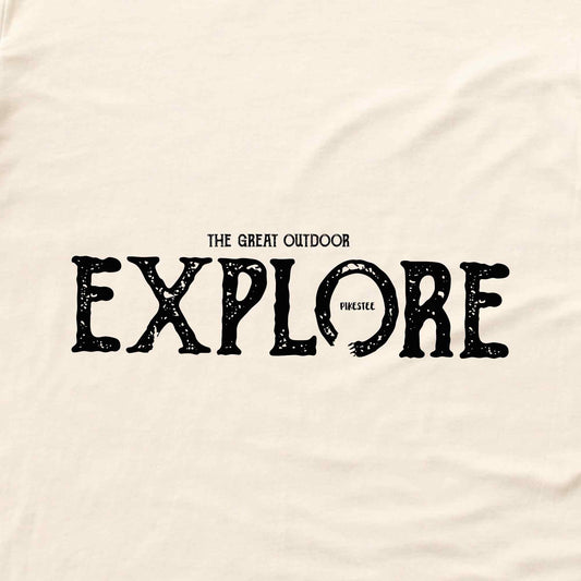 Explore The Great Outdoor Typo T-shirt