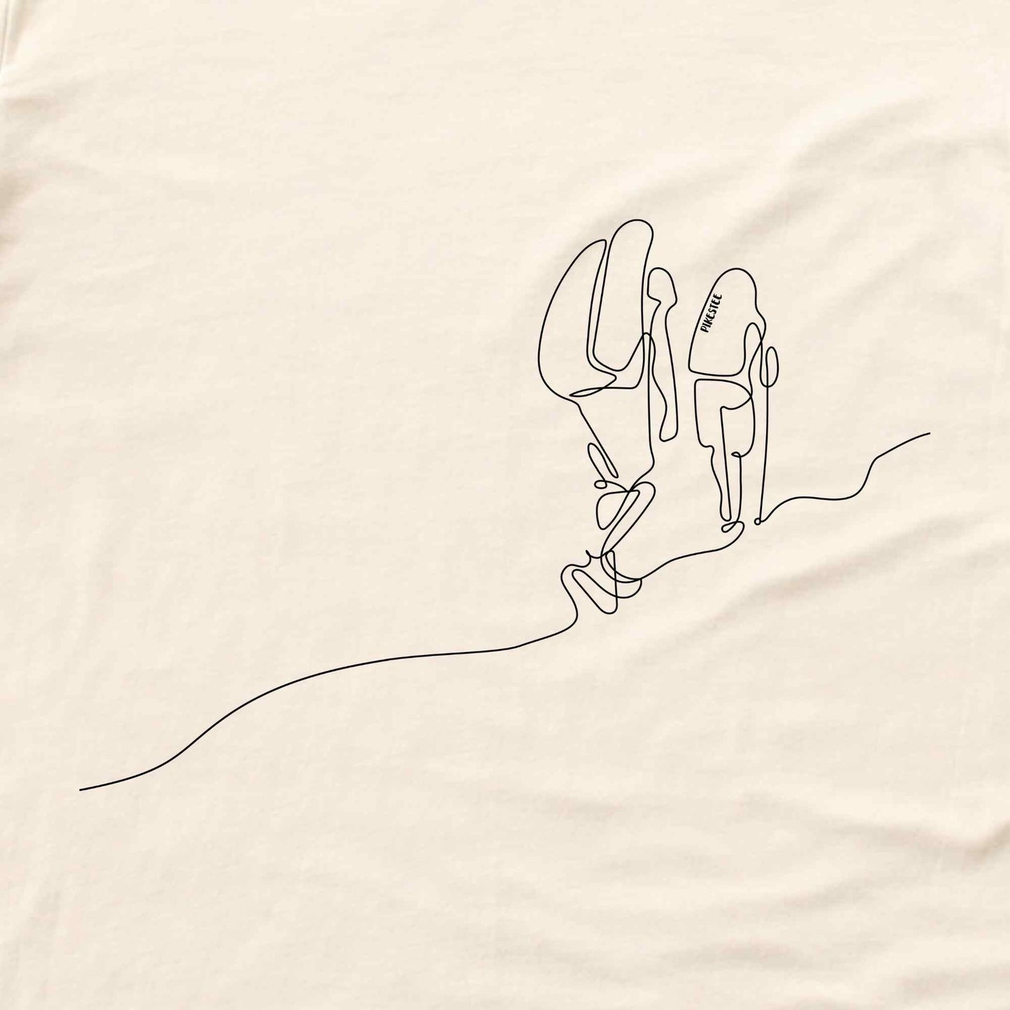 Line Art Two Hikers T-shirt