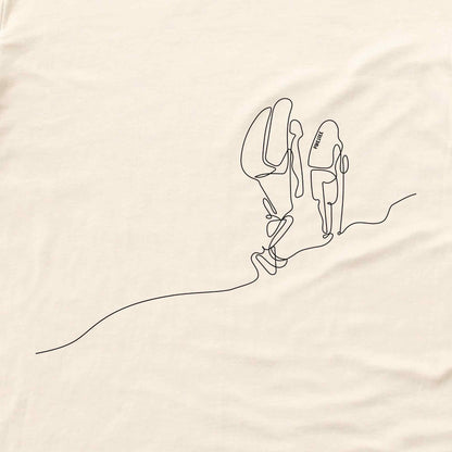Line Art Two Hikers T-shirt