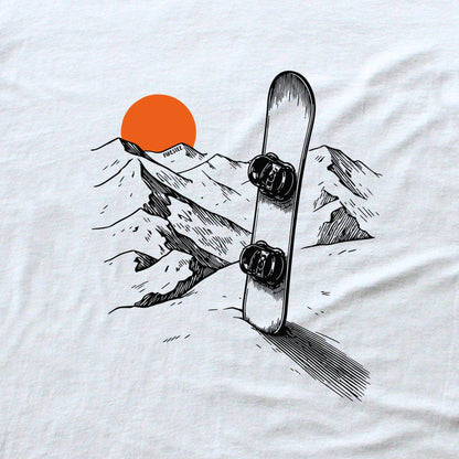 Hand Drawn Snowboard Landscape T-shirt