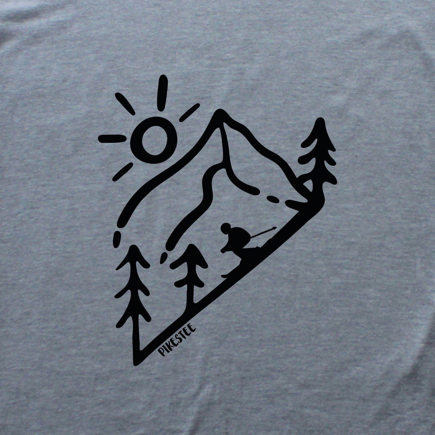 Ski Descent Cartoon T-shirt