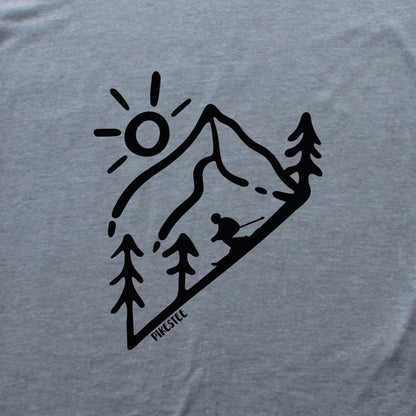 Ski Descent Cartoon T-shirt