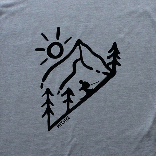 Ski Descent Cartoon T-shirt
