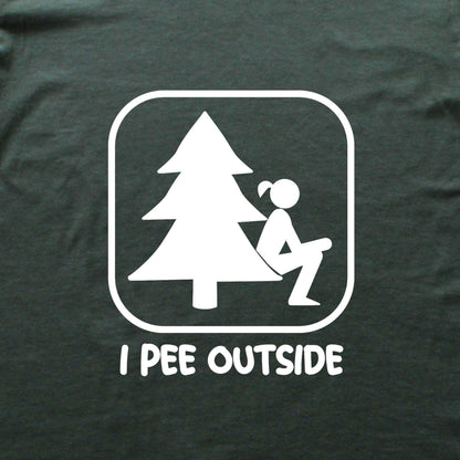 "I Pee Outside, Girls" graphic T-shirt
