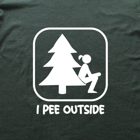 "I Pee Outside, Girls" graphic T-shirt