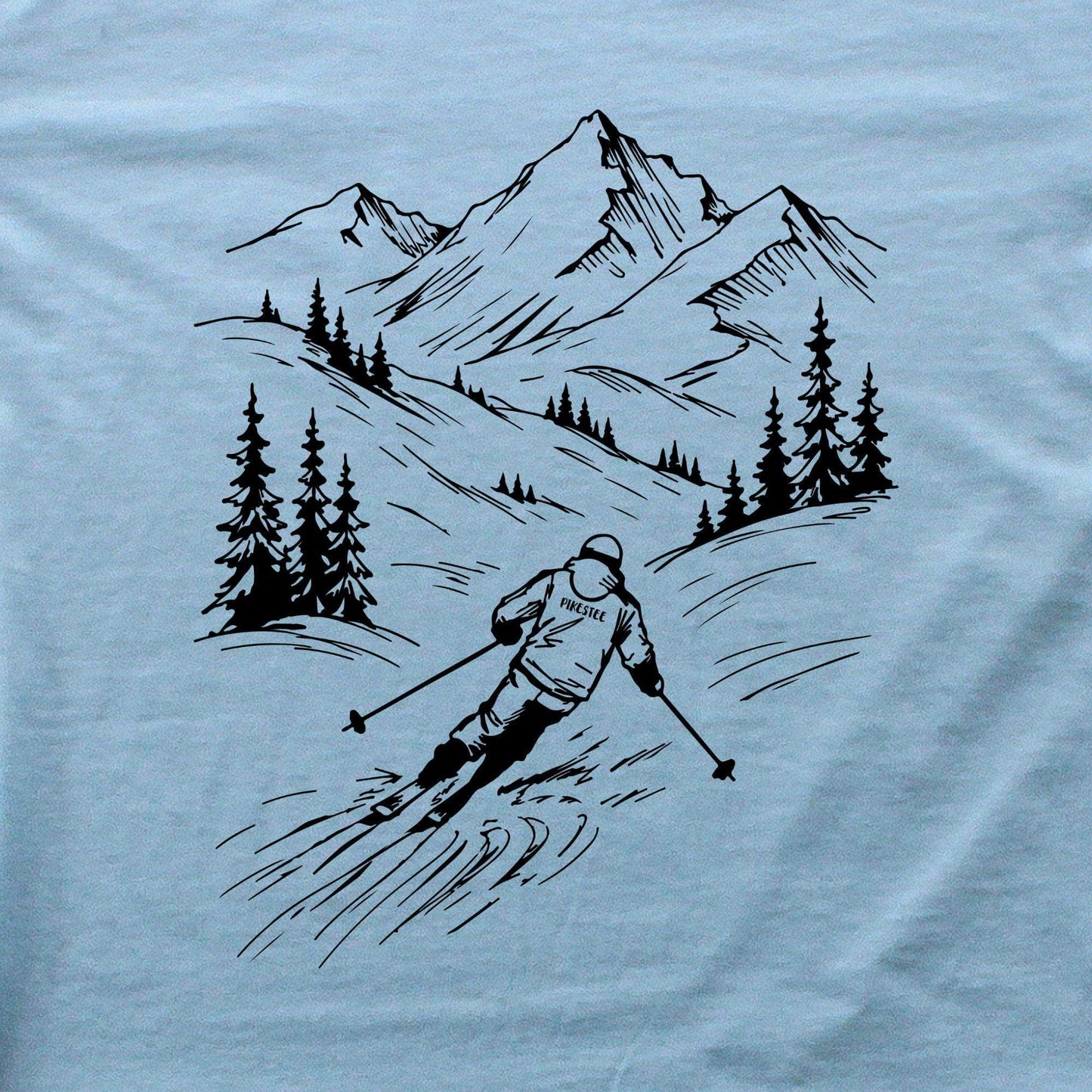 Handdrawn Skier T-shirt