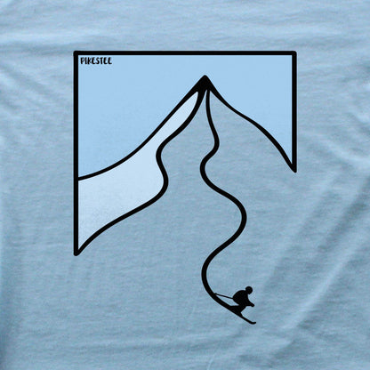 Mountain And Ski Path T-shirt