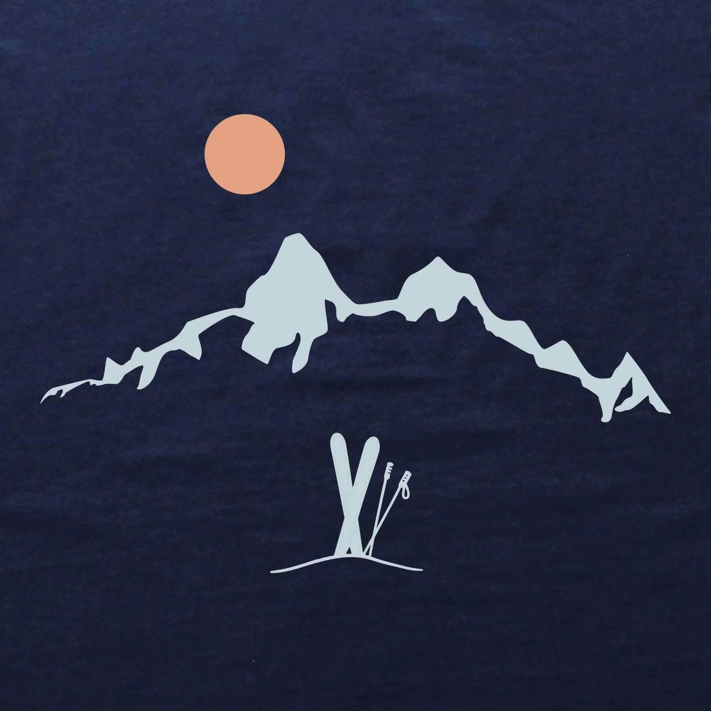 Ski Mountain Landscape Hoodie