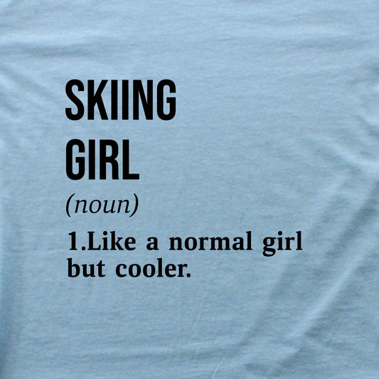Skiing Girl Definition T-shirt