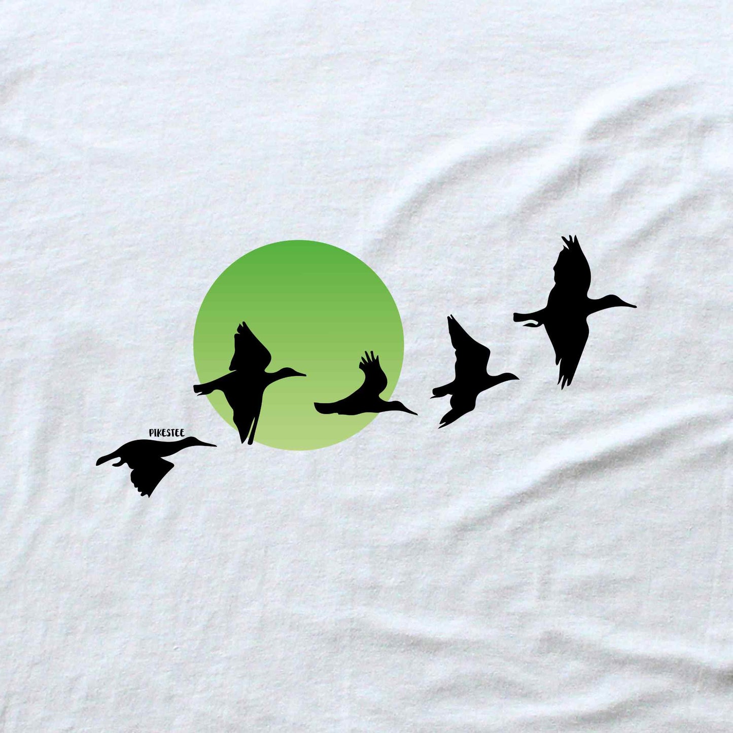 Migratory Birds Green Sun T-shirt