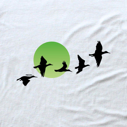 Migratory Birds Green Sun T-shirt