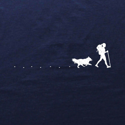 Hiker and dog Path Graphic T-shirt