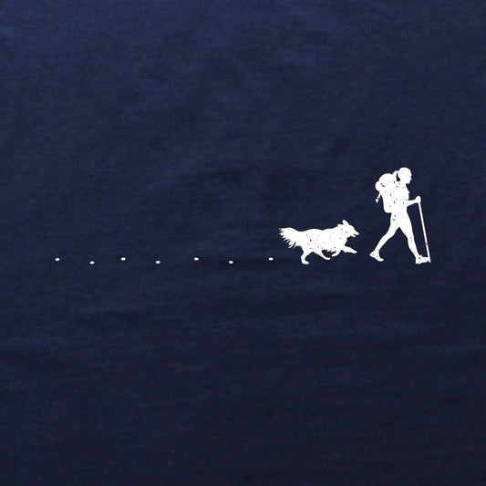 Hiker and dog Path Graphic T-shirt