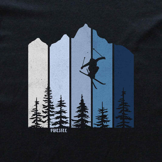 Mountain Ski Silhouette Hoodie