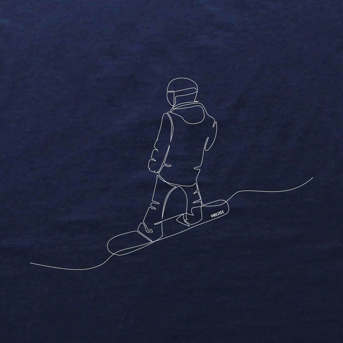 Snowboard Back Line Art T-shirt