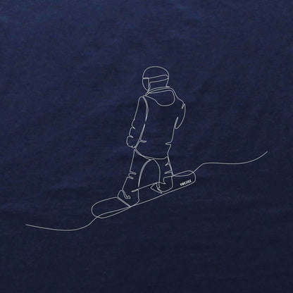 Snowboard Back Line Art Hoodie