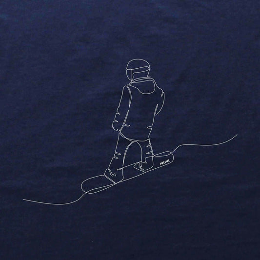 Snowboard Back Line Art Hoodie