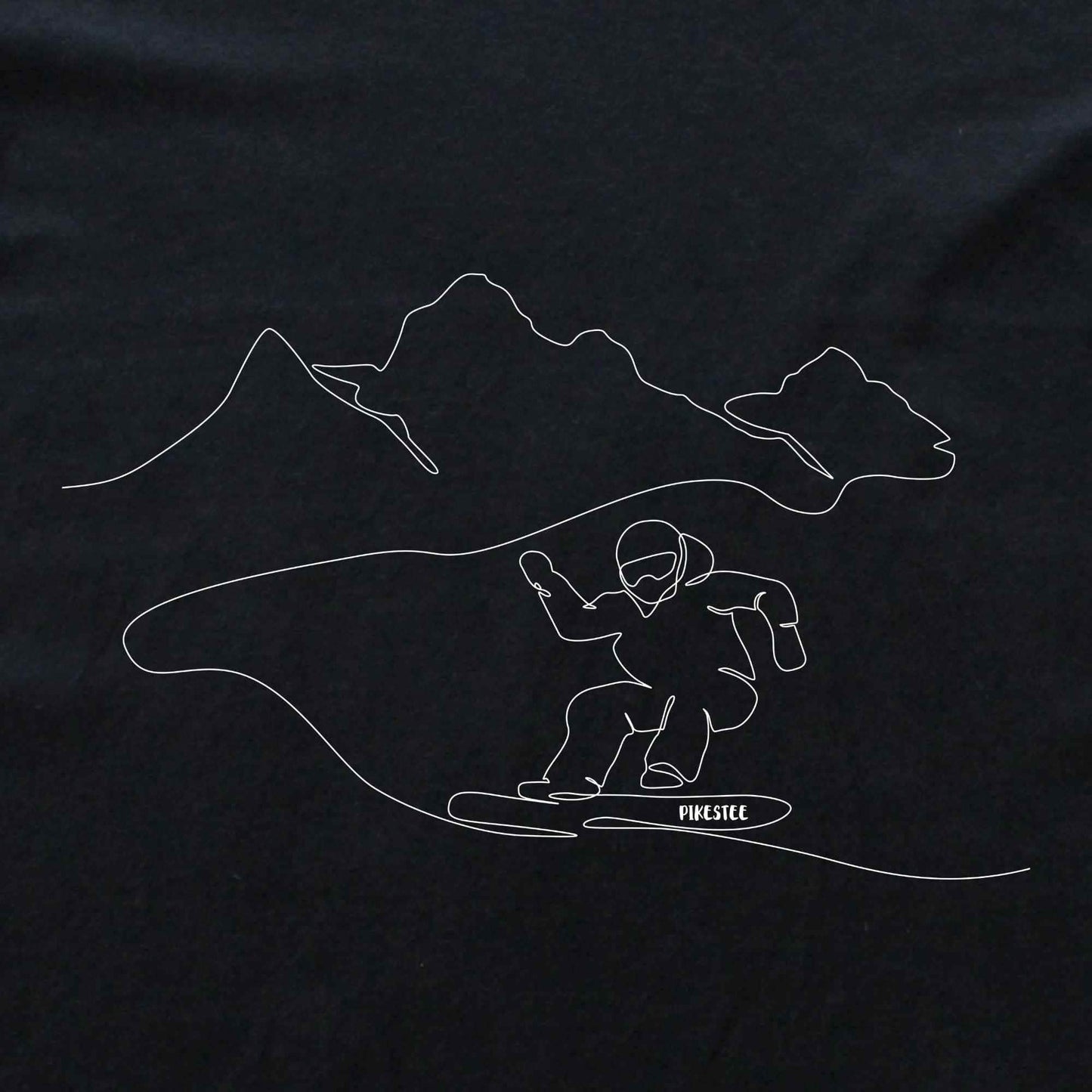 Snowboard Landscape Line Art T-shirt