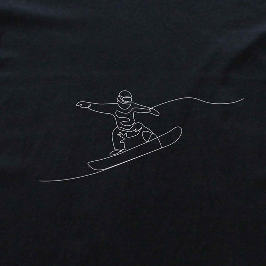 Snowboard Line Art Hoodie