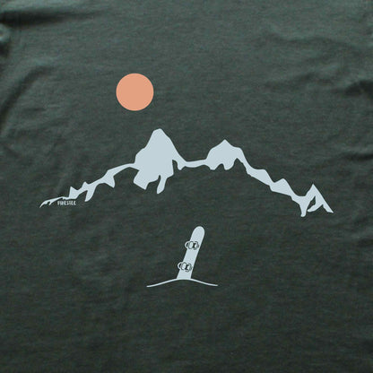 Snowboard Mountain Landscape Hoodie