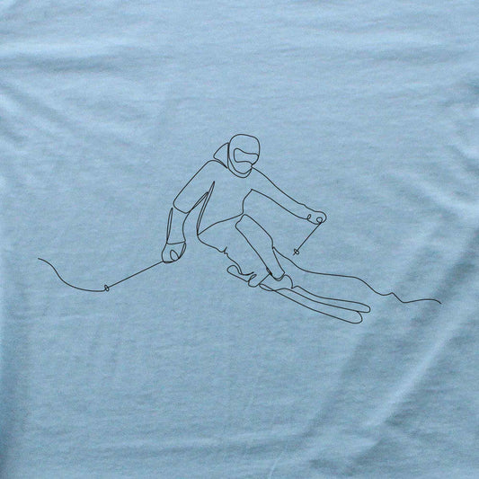 Skier Line Art T-shirt