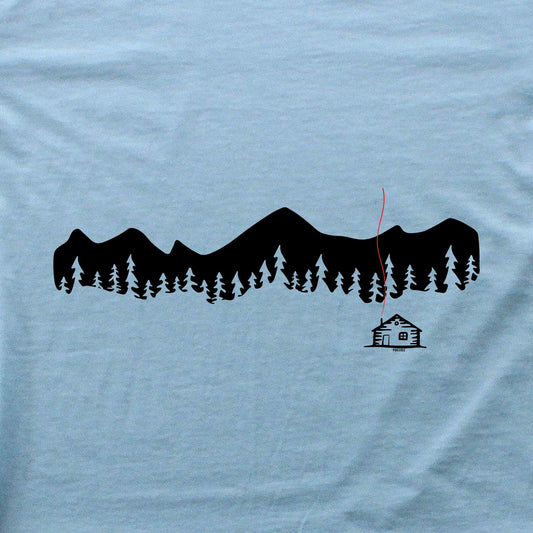Cabin and Mountain Landscape T-shirt