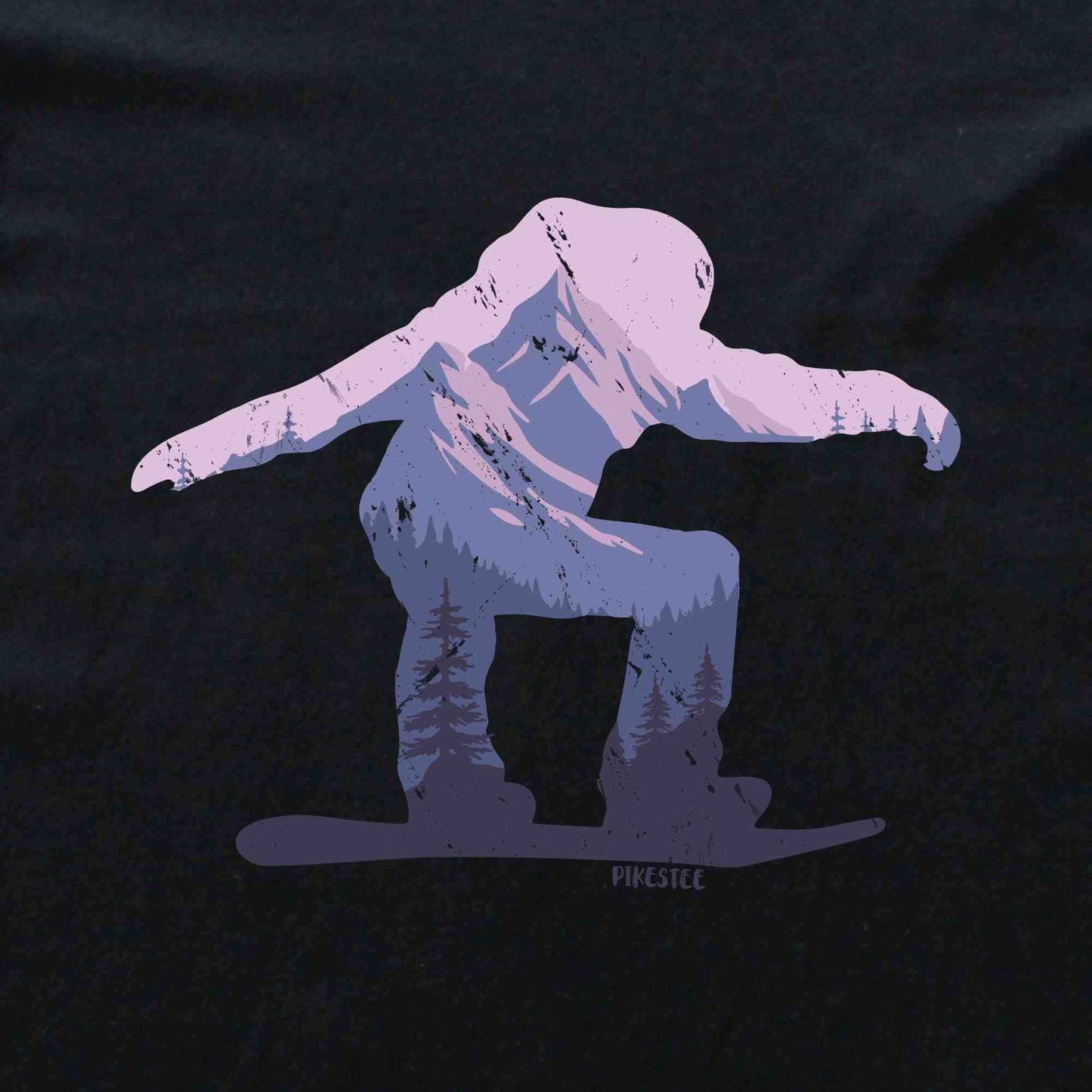 Snowboarder Silhouette Landscape T-shirt
