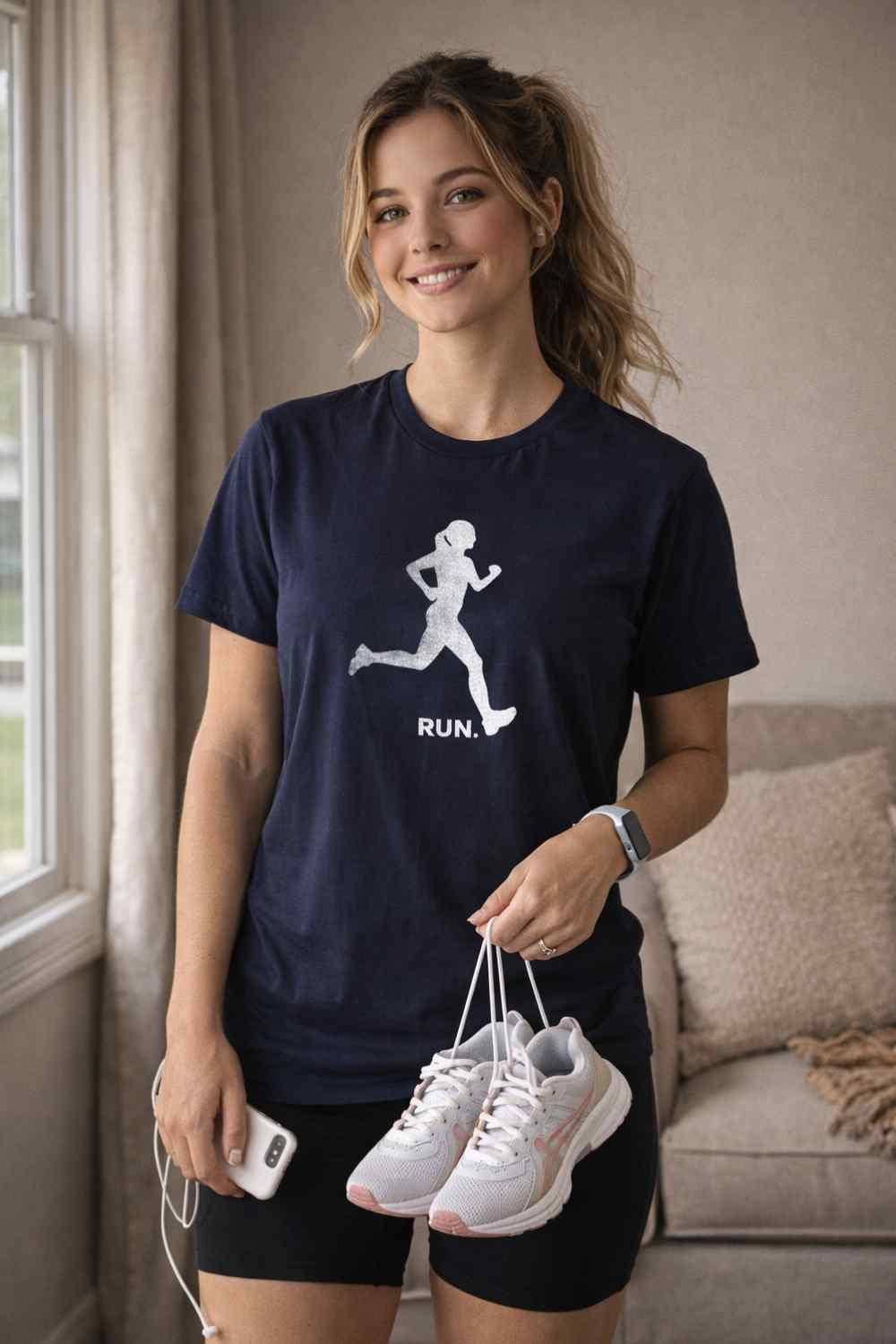 Run, Girl Silhouette T-shirt