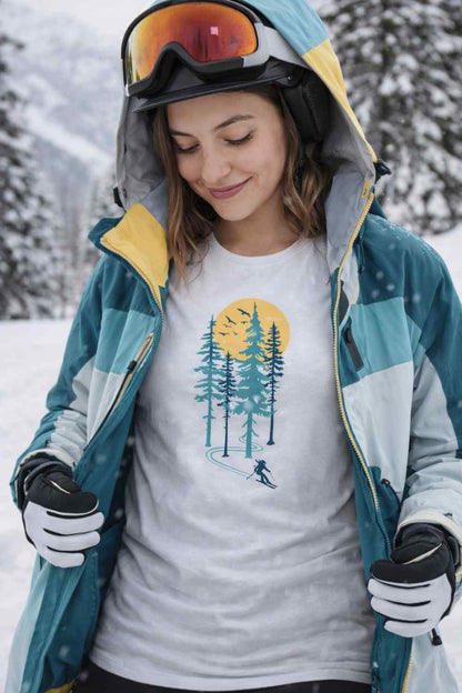Ski Girl Freeride Forest T-shirt