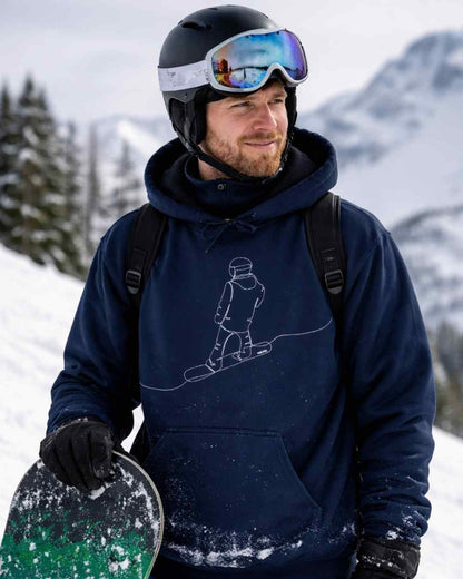 Snowboard Back Line Art Hoodie