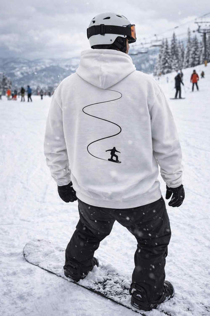 Snowboard Slalom Back-Print Hoodie