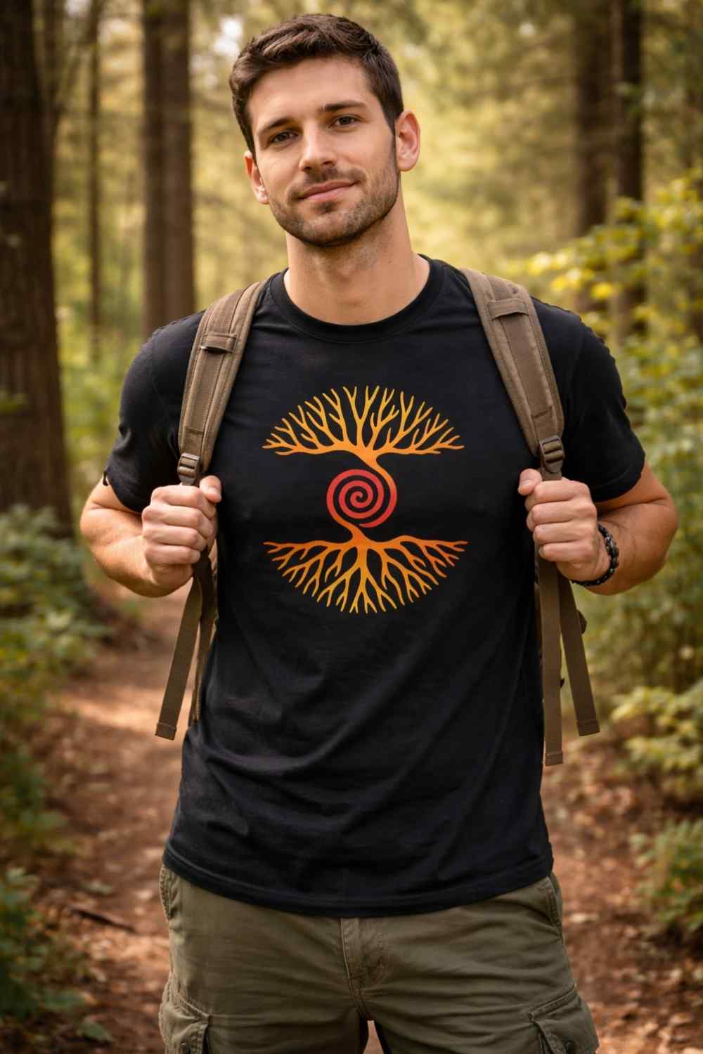 Tree and Roots Spiral T-shirt
