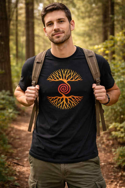 Tree and Roots Spiral T-shirt