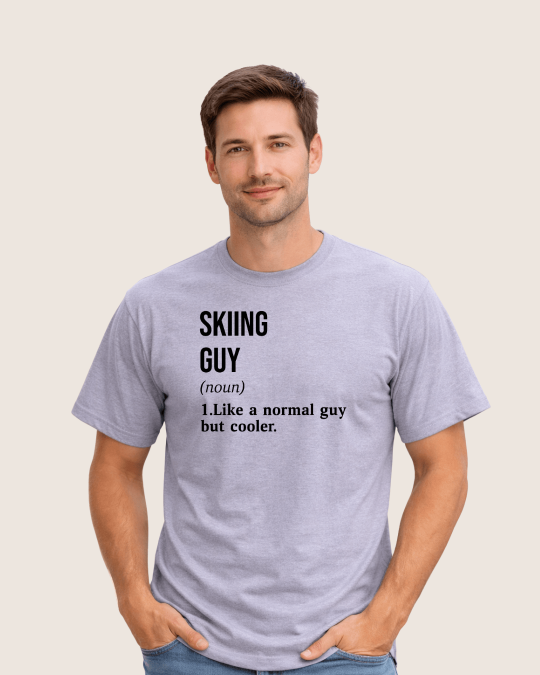 Skiing Guy Definition T-shirt