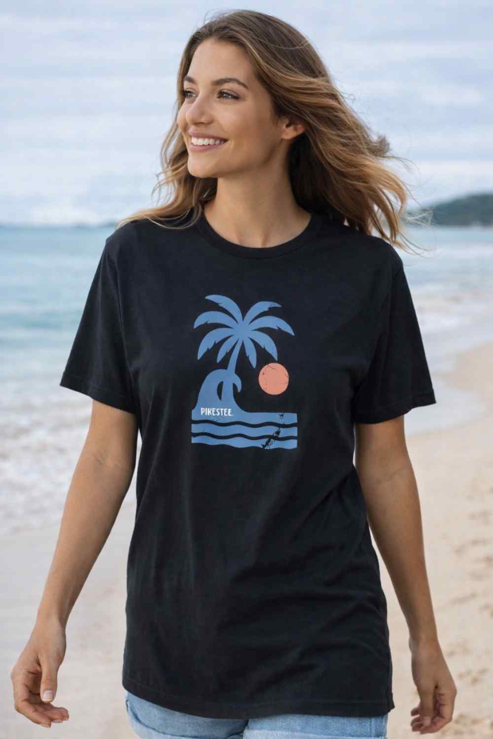Wave Palm and Ocean T-shirt