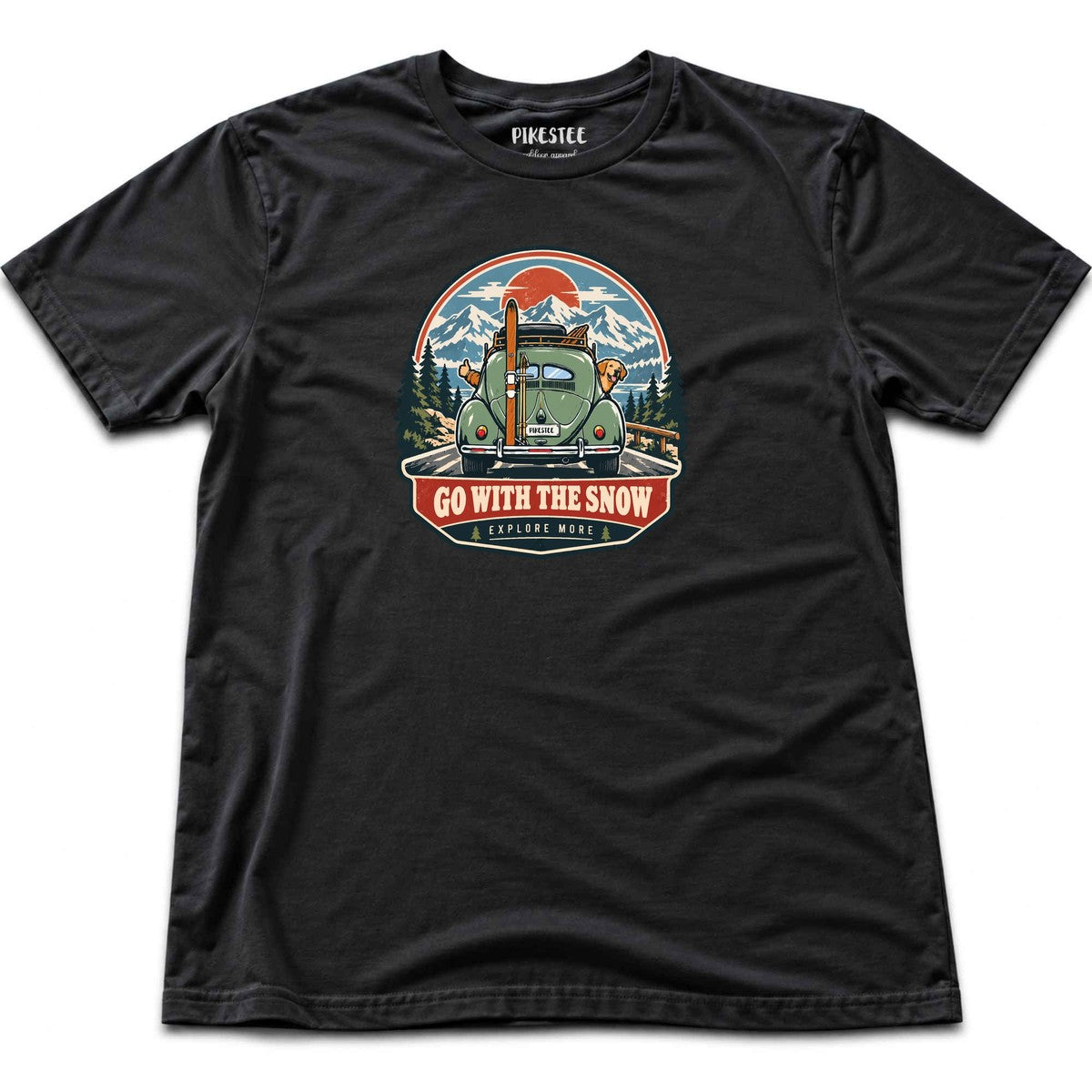 Gowith The Snow Car T-shirt - Black
