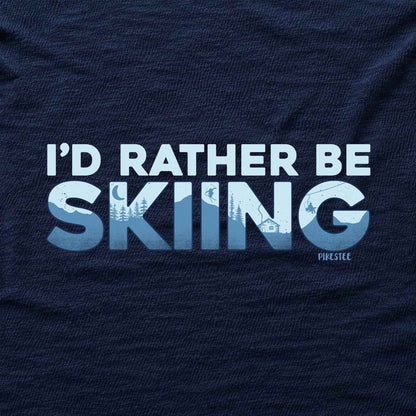 I'd Rather Be Skiing T-shirt - Navy - hero