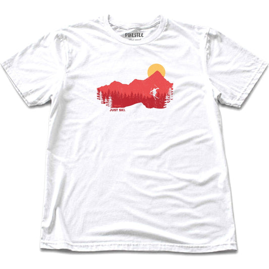 Just Ski Jump Landscape T-shirt - White