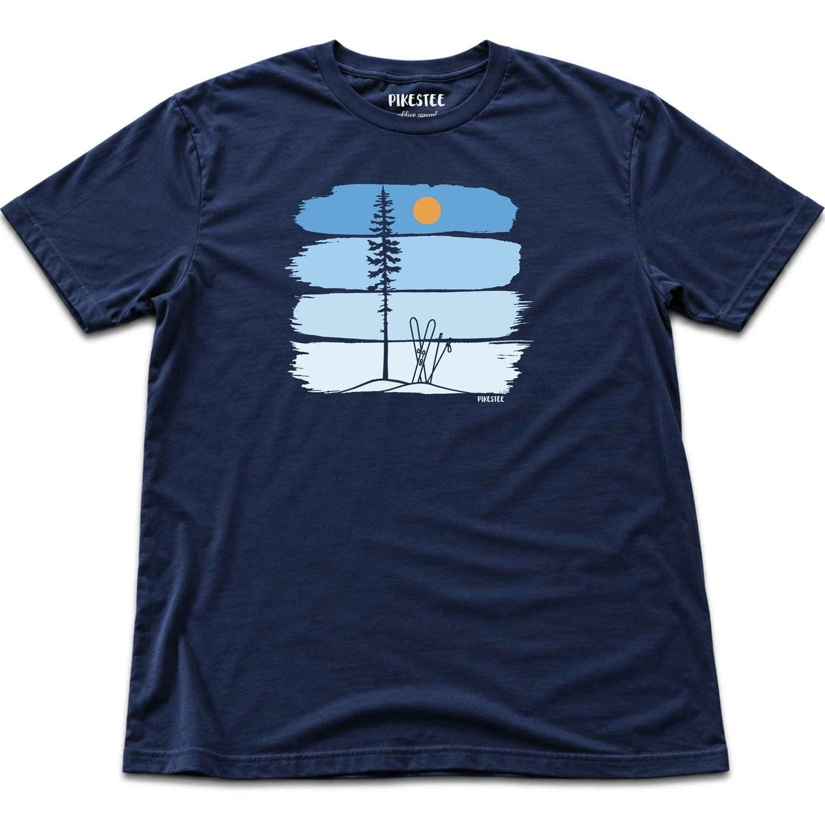 Gradient Ski Best Spot T-shirt - Navy