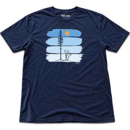 Gradient Ski Best Spot T-shirt - Navy