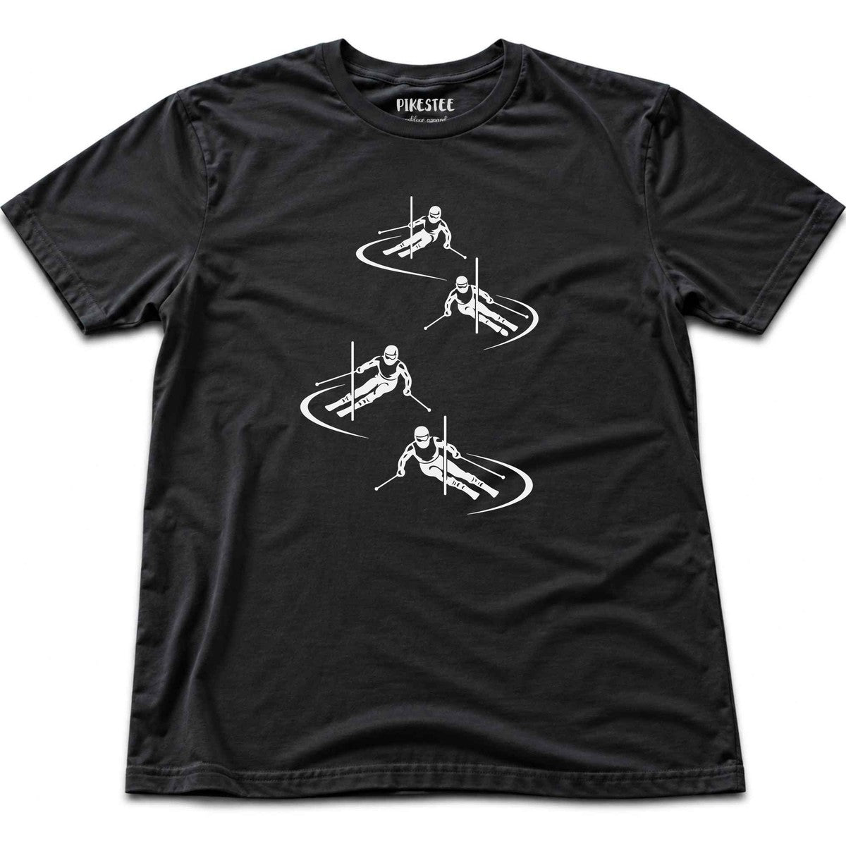 Skier Race Turns T-shirt - Black