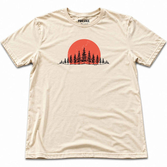 Forest Line Sunset T-shirt - Natural