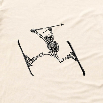 Skeleton Ski T-shirt - Natural - hero