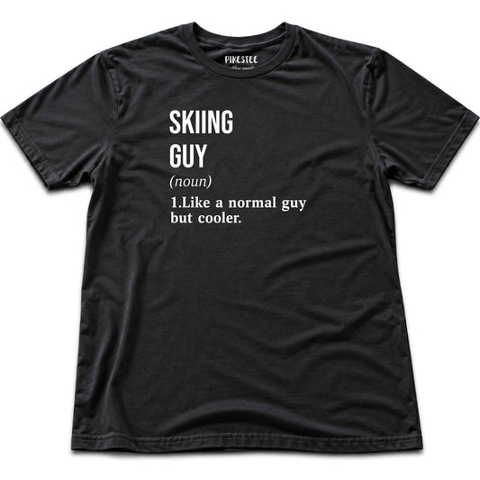  Skiing Guy Definition T-shirt - Black