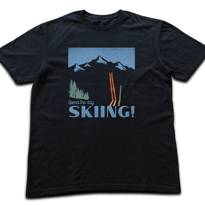 Spend The Day Skiing T-shirt - Black