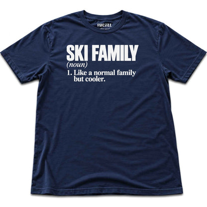 Ski Familydefinition T-shirt - Heather Navy